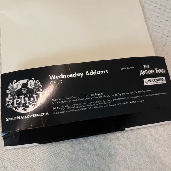 Spirit Wednesday Addams child large Halloween costume dress A3 2974 - Picture 2 of 10